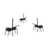 Trois pics Fourmis Kikkerland noirs avec pointe verticale