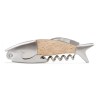 Sommelier Poisson Kikkerland en chêne clair et inox, outils repliés