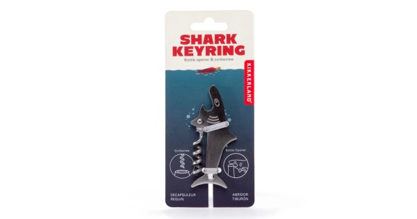 Cartonnette du porte-clés décapsuleur Requin Kikkerland