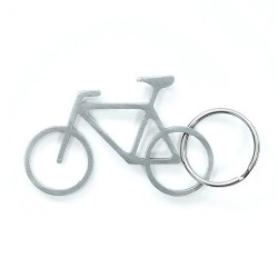 Porte-clés décapsuleur Vélo Kikkerland en acier inoxydable