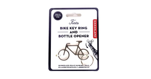 Cartonnette du porte-clés décapsuleur Vélo Kikkerland