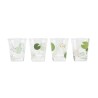Quatre verres à shot Carpes Koï Kikkerland avec leur décor de poissons