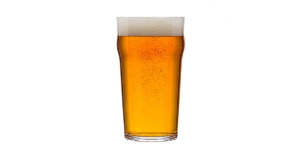 Verre Nonix 29,4 cl Bormioli Rocco rempli de bière avec un col de mousse