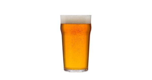 Verre Nonix 58,5 cl Bormioli Rocco rempli de bière avec sa mousse