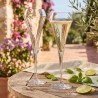 Flûte à champagne Open Up Chef & Sommelier présentée sur une table en extérieur