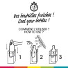Mode d’emploi du sac rafraîchisseur Ice.Bag : bouteille, glaçons et eau