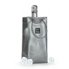 Sac rafraîchisseur Ice.Bag Classic argent mat présenté avec une bouteille