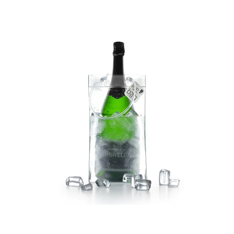 Sac rafraîchisseur Ice.Bag Pro King Size présenté avec une bouteille