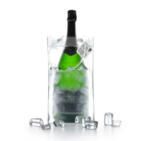Sac rafraîchisseur Ice.Bag Pro King Size présenté avec une bouteille