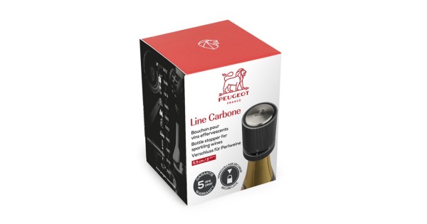 Boîte du bouchon Line carbone Peugeot pour vins effervescents