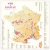 Poster de la France des vins et eaux-de-vie Benoît France, carte et tableaux des appellations