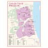 Carte des vins de Pauillac Benoît France 30 × 40 cm, vignoble et tableau des domaines