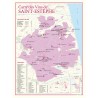 Carte de Saint-Estèphe Benoît France 30 × 40 cm, châteaux et vignoble sur la Gironde