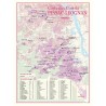 Carte de Pessac-Léognan Benoît France 30 × 40 cm, domaines et communes au sud de Bordeaux