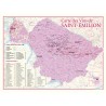 Carte de Saint-Émilion Benoît France 30 × 40 cm avec les châteaux du classement de 2012