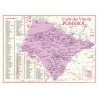 Carte des vins de Pomerol Benoît France 30 × 40 cm, vignoble et index de 141 domaines