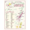 Carte générale des vins de Bourgogne Benoît France 30 × 40 cm avec tableau des appellations
