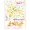Carte de Chablis Benoît France 30 × 40 cm avec agrandissement des sept grands crus