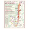 Carte de la Côte de Nuits Benoît France 30 × 40 cm, vignobles et tableaux des crus