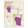 Carte de Vougeot Benoît France 30 × 40 cm avec encart agrandi du Clos de Vougeot