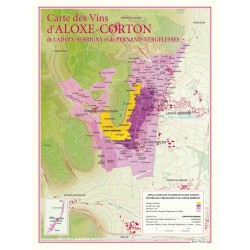 Carte de Corton, Aloxe-Corton, Pernand-Vergelesses et Ladoix-Serrigny Benoît France 30 × 40 cm