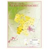 Carte de Puligny-Montrachet Benoît France 30 × 40 cm avec grands crus et premiers crus
