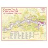 Carte de la Vallée de la Marne Benoît France 30 × 40 cm, vignobles de Champagne le long de la rivière