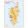 Carte des vins de Corse Benoît France 30 × 40 cm avec les appellations de l’île