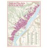 Carte de Côte-Rôtie Benoît France 30 × 40 cm, vignoble et tableau des lieux-dits