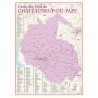 Carte de Châteauneuf-du-Pape Benoît France 30 × 40 cm avec index des lieux-dits