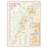 Carte des vins du Jura Benoît France 30 × 40 cm avec encarts Château-Chalon et L’Étoile