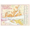 Carte de Vouvray et Montlouis Benoît France 30 × 40 cm, vignobles sur les deux rives de la Loire