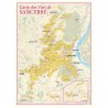 Carte des vins de Sancerre Benoît France 30 × 40 cm, communes et lieux-dits