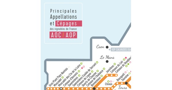Détail du titre et des lignes d’appellations de la carte Géovitis Pétillante