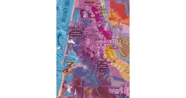 Détail des appellations sur le puzzle Bordeaux Water and Wines