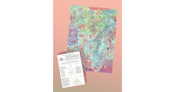 Puzzle Bourgogne Water and Wines avec son affiche et son guide