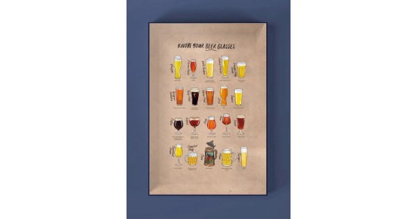 Guide illustré des bières imprimé dans la boîte du puzzle Water and Wines