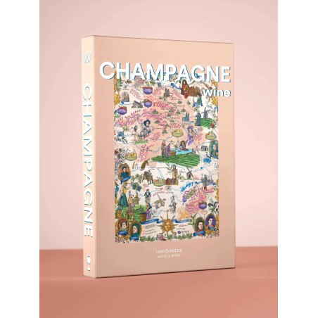 Boîte du puzzle Champagne 1 000 pièces Water and Wines