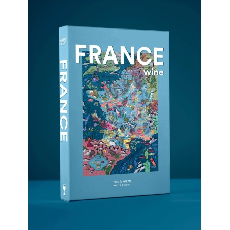 Boîte du puzzle des vins de France 1 000 pièces Water and Wines