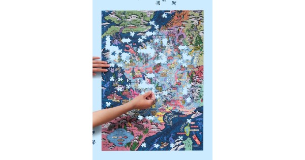 Puzzle des vignobles français Water and Wines en cours d’assemblage