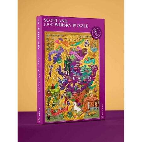 Boîte du puzzle whisky écossais 1 000 pièces Water and Wines