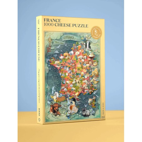 Boîte du puzzle des fromages de France 1 000 pièces Water and Wines