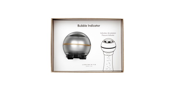 Bubble Indicator L’Atelier du Vin dans sa boîte cadeau avec schéma du bouchon