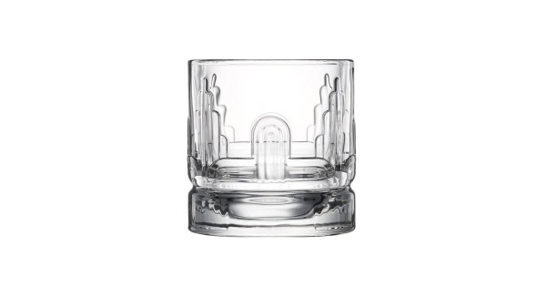 Verre Dandy La Rochère avec décor en relief évoquant des arches