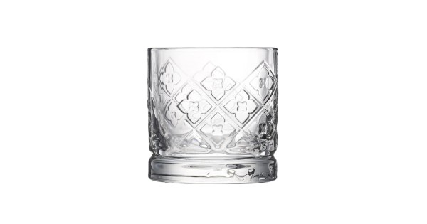 Verre Dandy La Rochère avec décor géométrique en relief