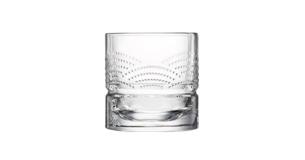 Verre Dandy La Rochère au décor de lignes et de points