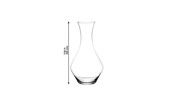 Schéma des dimensions de la carafe Cabernet Riedel