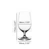 Schéma des dimensions du verre à bière Ouverture Beer Riedel