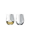 Paire de verres à whisky Optical O Riedel avec décor optique vertical
