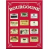 Plaque décorative en métal Étiquettes de Bourgogne 30 × 40 cm
